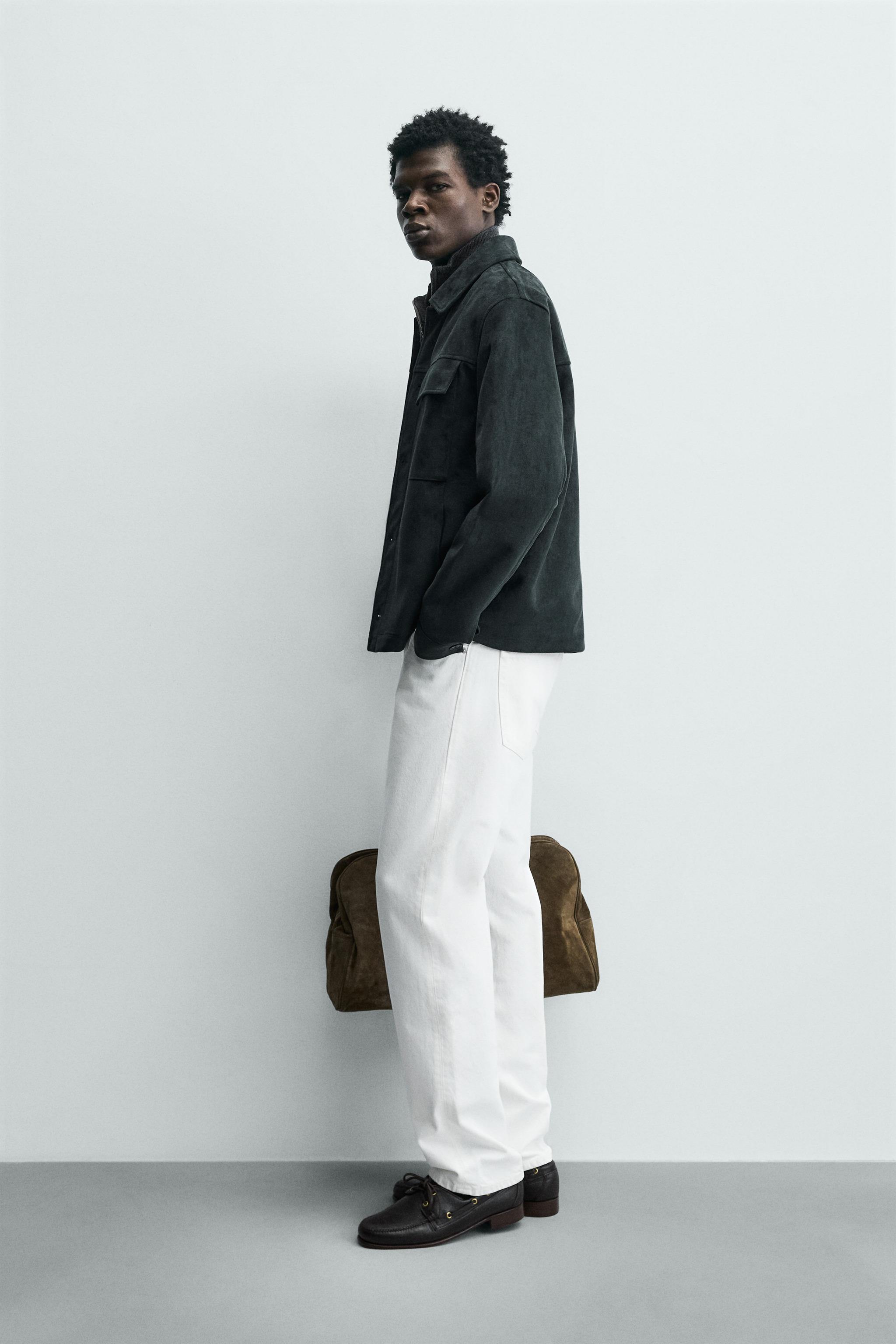 FAUX SUEDE OVERSHIRT